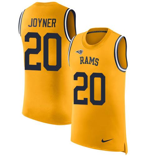 Nike Rams #20 Lamarcus Joyner Gold Men's Stitched NFL Limited Rush Tank Top Jersey